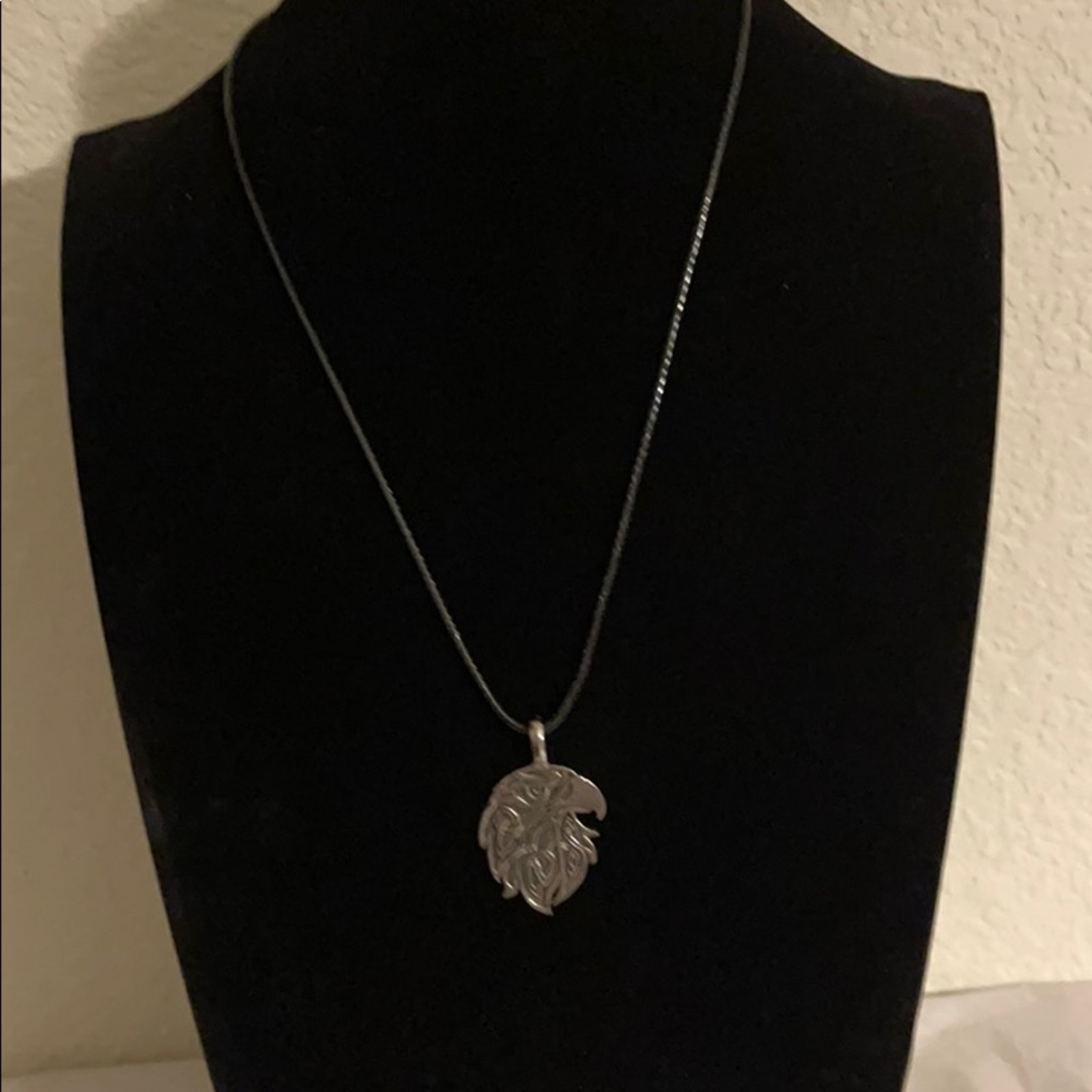 Boho Celtic Eagle Cord Necklace 10$